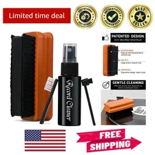 Deluxe Vinyl Record Cleaner Kit – Velvet Brush, Cleaning Liquid & Accessories