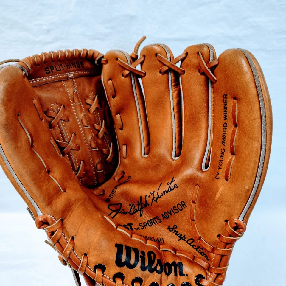 Guante de béisbol Wilson Jim "Catfish" Hunter HOF RH Thrower ACH2140 Cy Young Award Foto 4 de 4