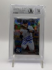 2016 Bowman Draft Chrome Gleyber Torres Refractor Autograph Beckett 10 Auto #143