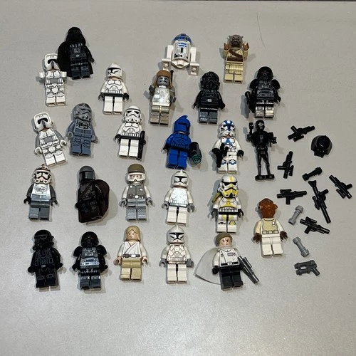 Lego Star Wars minifigure Lot With Madalorian, death storm snow troopers, Darth!