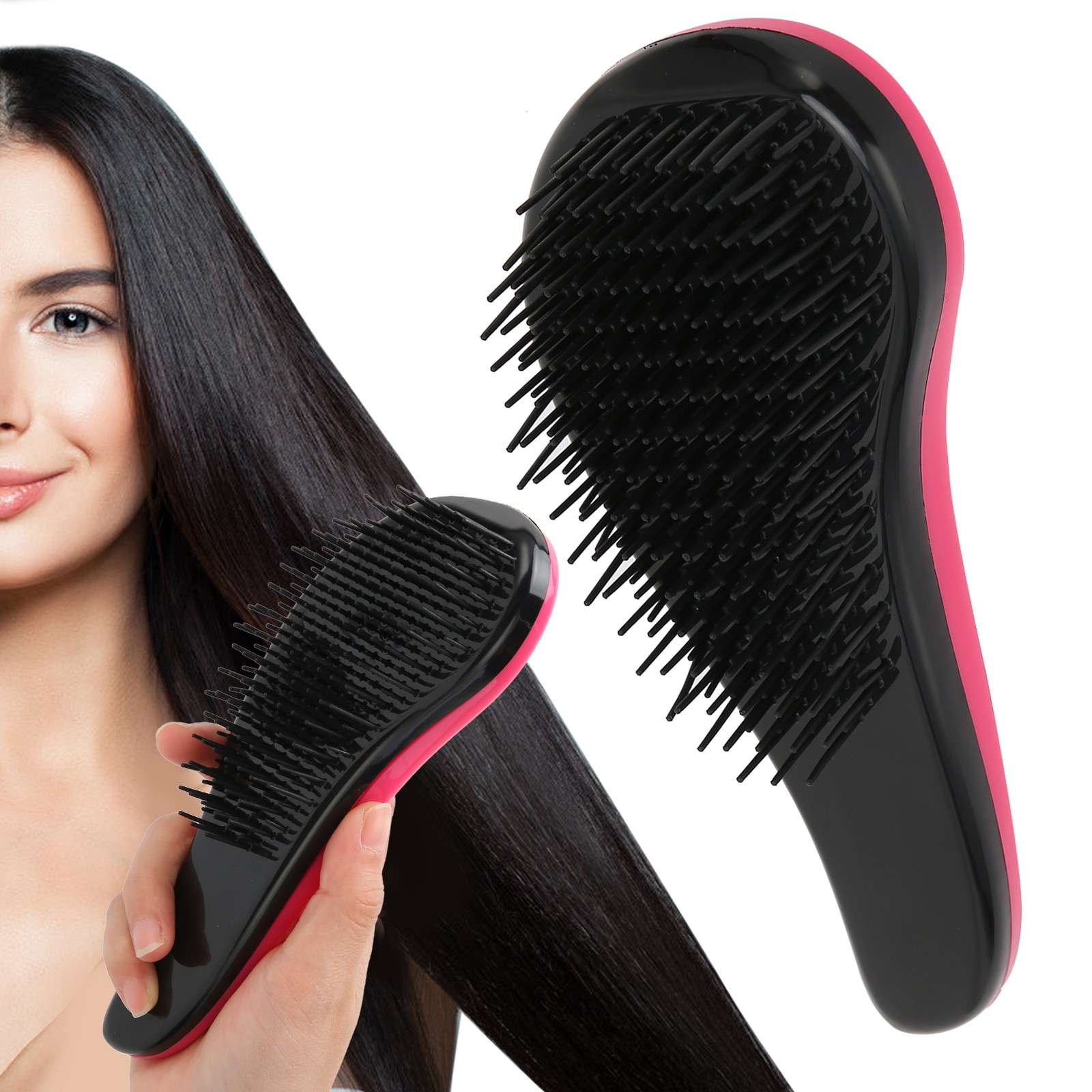 ˜Hair Detangler Brush Scalp Massage Comb Dry Wet Hair Detangling Brush For Ad
