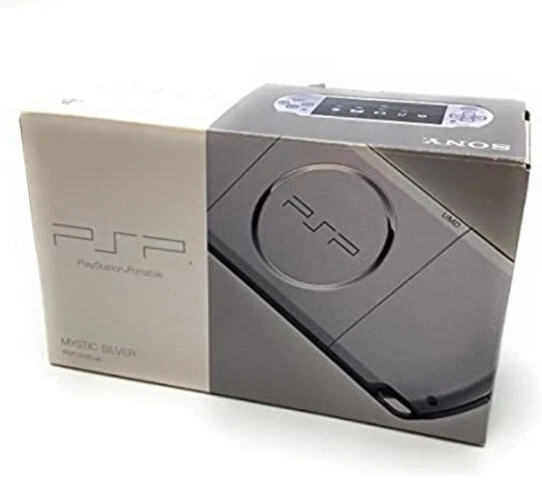 PSP-3000 MS Mystic SILVER Box Set Japanese Sony Playstation Portable JP Tested