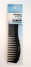 Conair Detangle & Style Wide-tooth Lift Comb for Thick Hair Black 7.5" Long