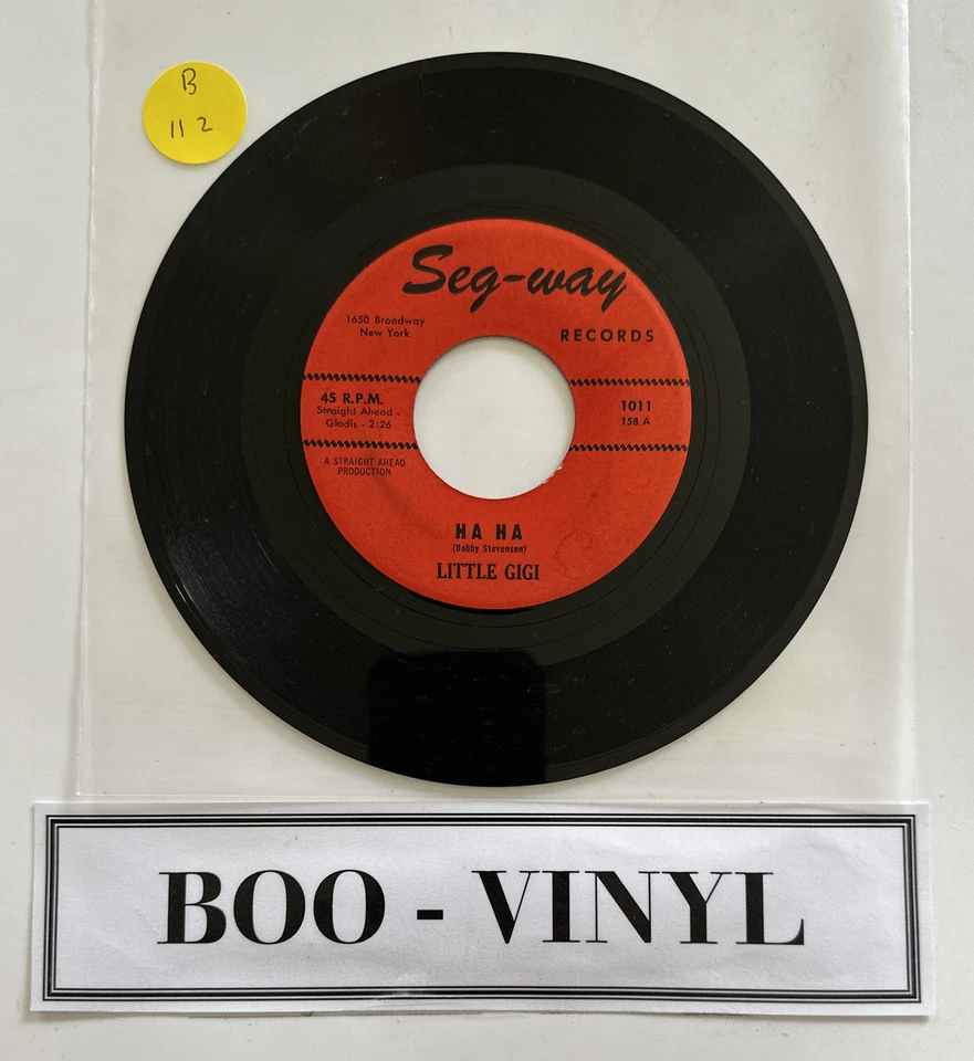 Little Gigi - Ha Ha / Almost Persuaded 7” Soul Doo Wop Vinyl Record rare Ex Con - Image 4 of 4