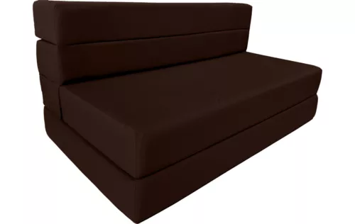 Lounger Folding Foam Mattresses, Portable Sleeper Sofa Bed 6 x 54 x 80 Brown