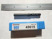 NEW SGS USA 5MM CUT DIA. X 16MM LOC X 50MM OAL 4FL. CC CARBIDE HP. BALL END MILL