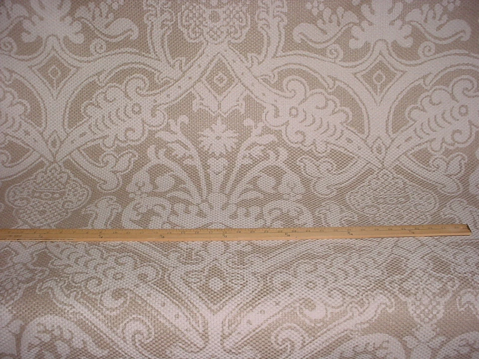 Tecido para estofamento de cortina de linho 6-1/2Y Clarence House 34251 Augusta damasco - Imagem 2 de 4