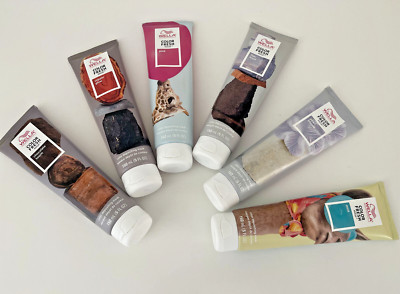Lot of 6 Wella Color Fresh Masks - Multiple Colors, Zero-Damage Color Depositing