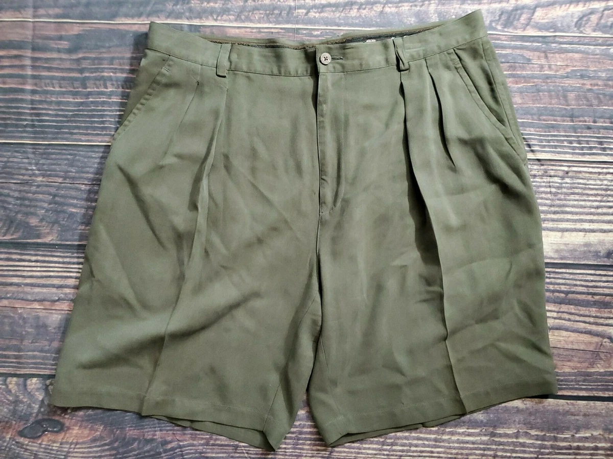 TOMMY BAHAMA Relaxed Mens Size 38 Green SILK Shorts