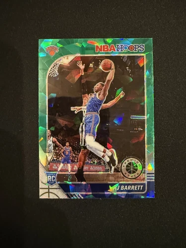 2019-20 Hoops Premium Stock RJ Barrett #201 Green Cracked Ice Rookie Card RC