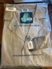 Adar Universal Unisex Lab Coats - Classic 36 Lab Coat Silver Gray - H