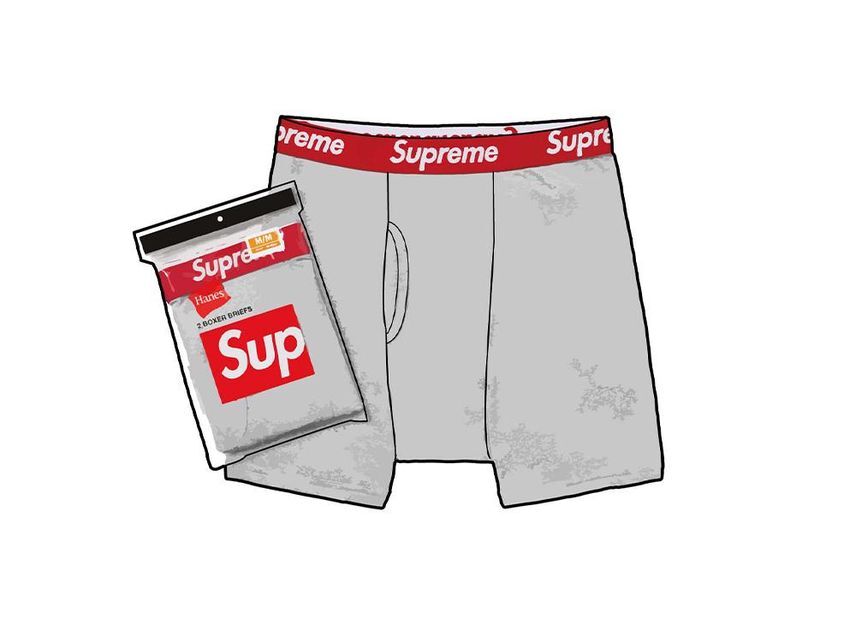 Supreme Hanes Boxer Briefs 2 Pack グレー Buy Supreme x Hanes Boxer Briefs (2 Pack) 'Heather Grey