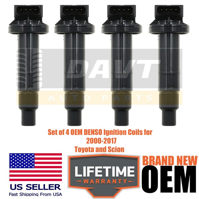 BRAND NEW OEM DENSO 4/unit IGNITION COILS for 20072017 Toyota Yaris 1