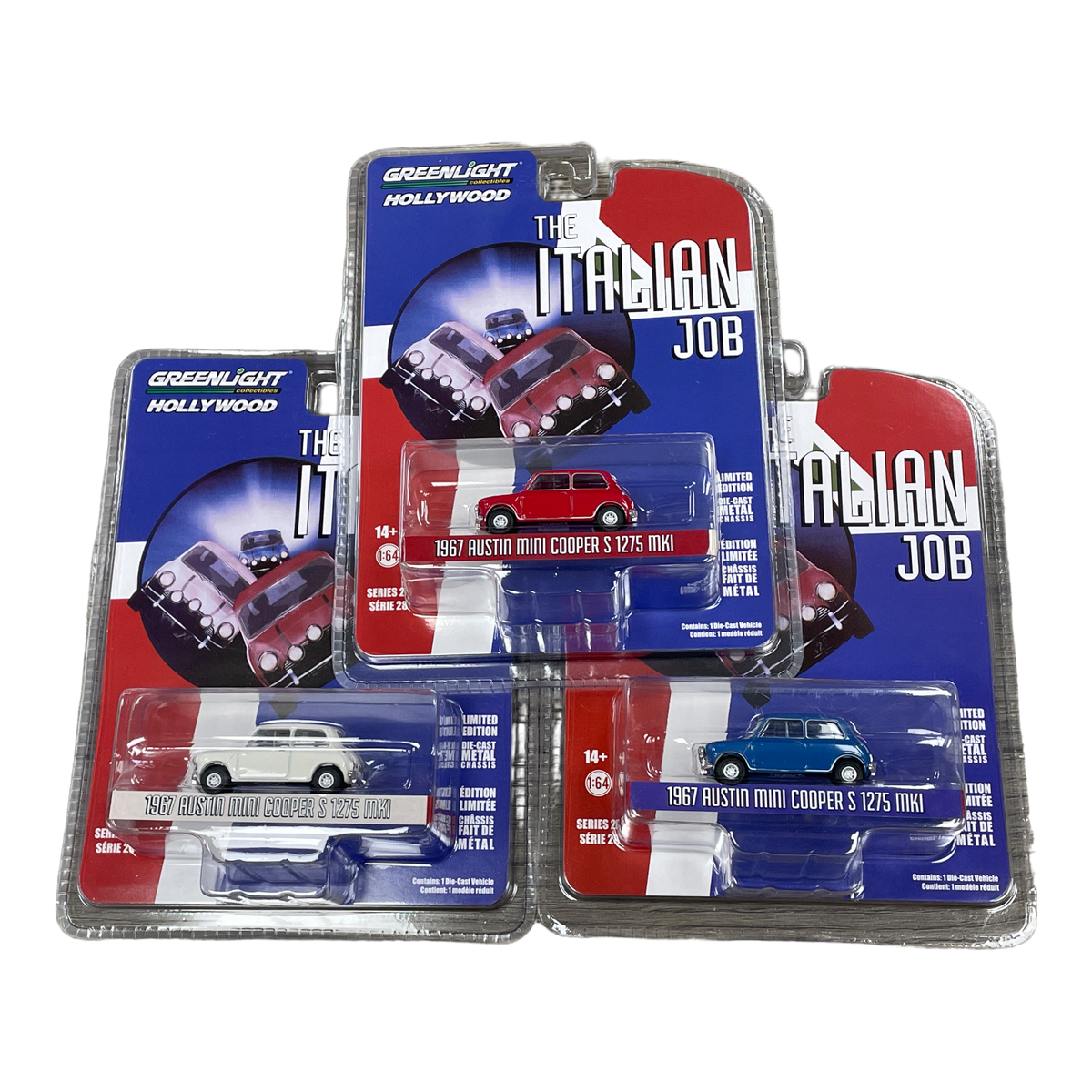 The Italian Job Classic Mini Cooper S Set 1:64 Scale Diecast Metal