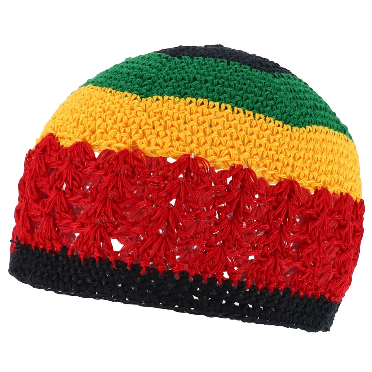 Rasta Jamaica Crochet Knit Stretchable Skull Beanie Hat - FREE