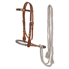 Rawhide Rider Bosal Headstall with Reins