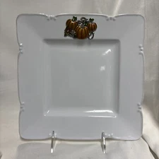 Ganz Ceramic 9.25" White Serving Dish With 3 Removable Toppers Included