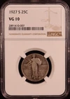 1927-S Standing Liberty Silver Quarter - NGC VG10 - Nice Attractive Original!