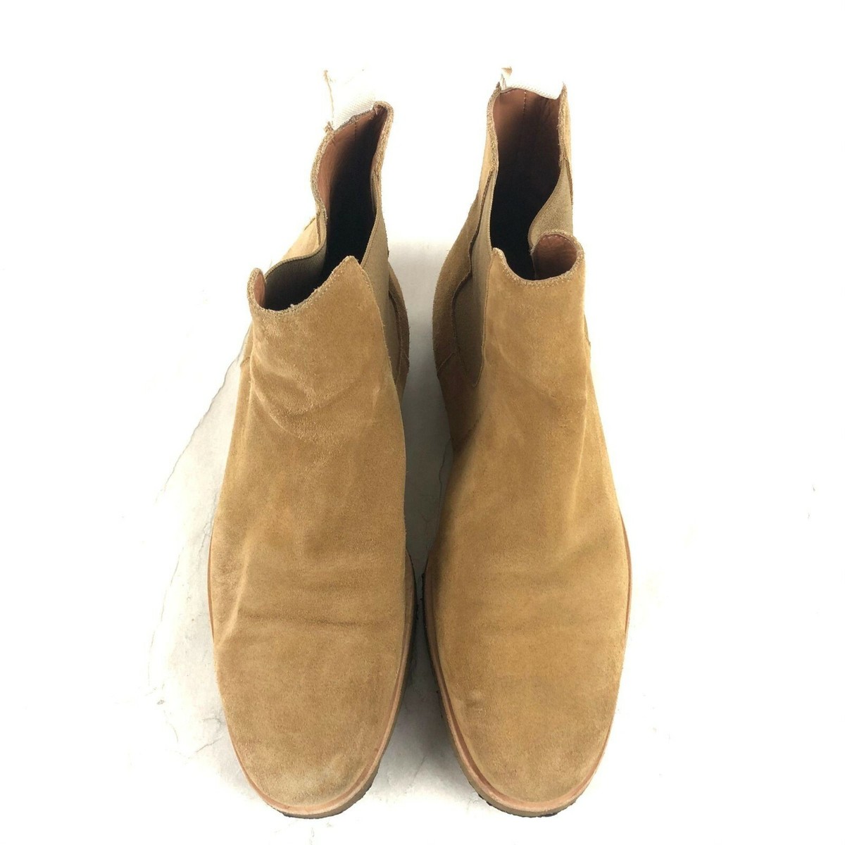 Oliver Cabell Cappuccino Suede Leather Chealsea Boots Size  display picture 2