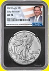 2023 1oz Silver Eagle NGC MS70 ER Black Core Ron DeSantis