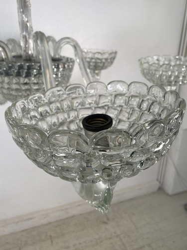 GRANDE LAMPADARIO MURANO ROSTRATO Barovier 6 BRACCI CHANDELIER ø 110 cm ANNI '30 - Foto 19 di 21