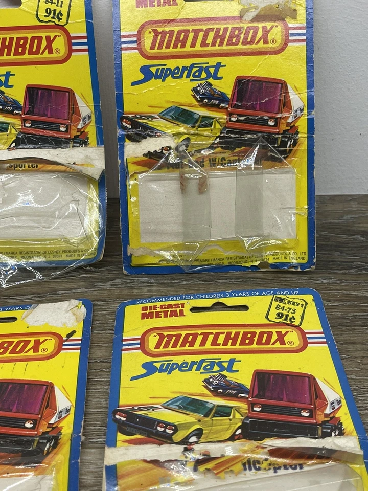 LESNEY MATCHBOX SUPERFAST CARD PACKAGE BLISTER lot of 4 - Image 3 of 4