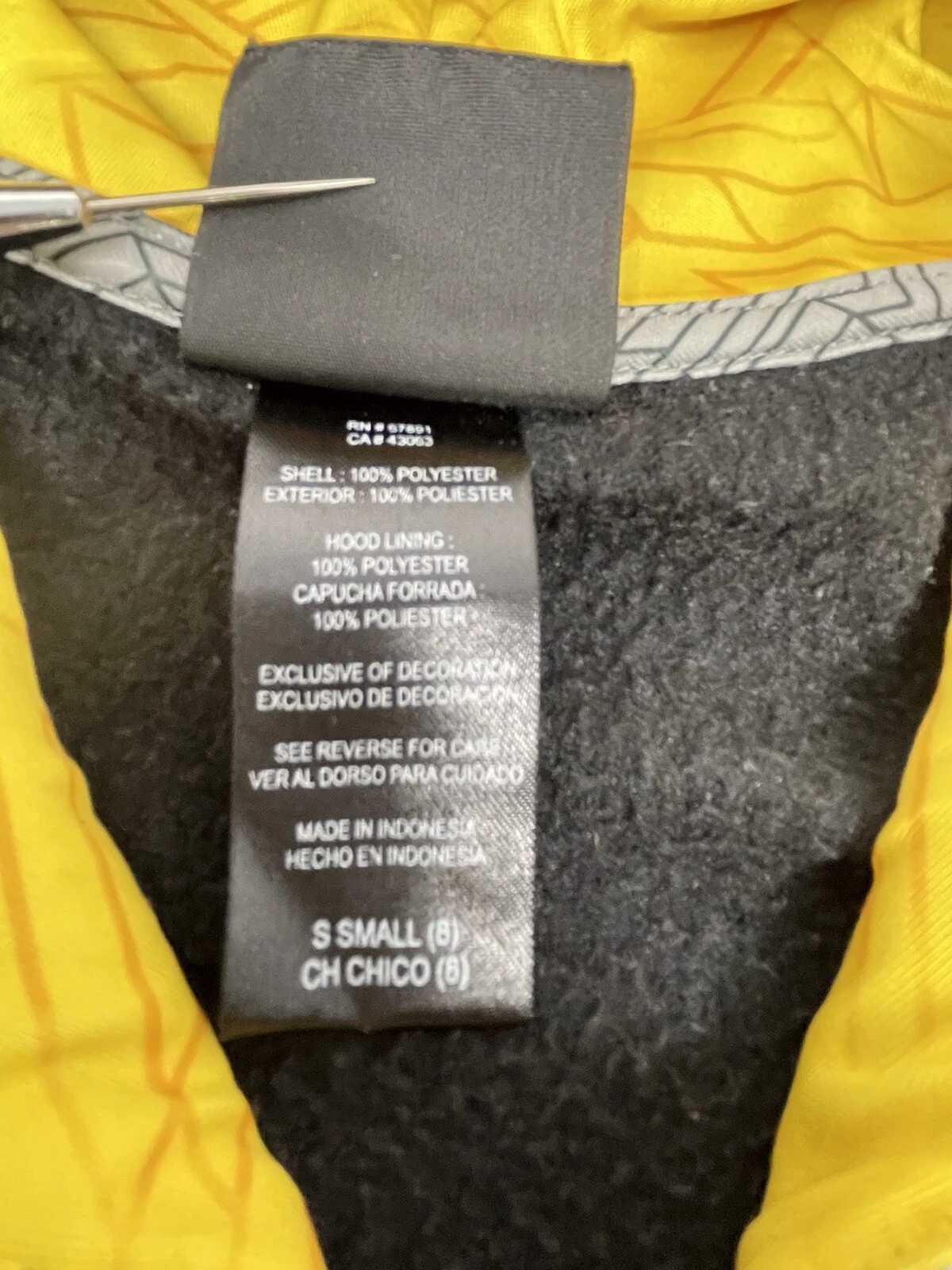 VETEMENTS Felpa con cappuccio Pittsburgh Steelers NFL Team Apparel Dri Fit quarto cerniera gioventù piccola 8