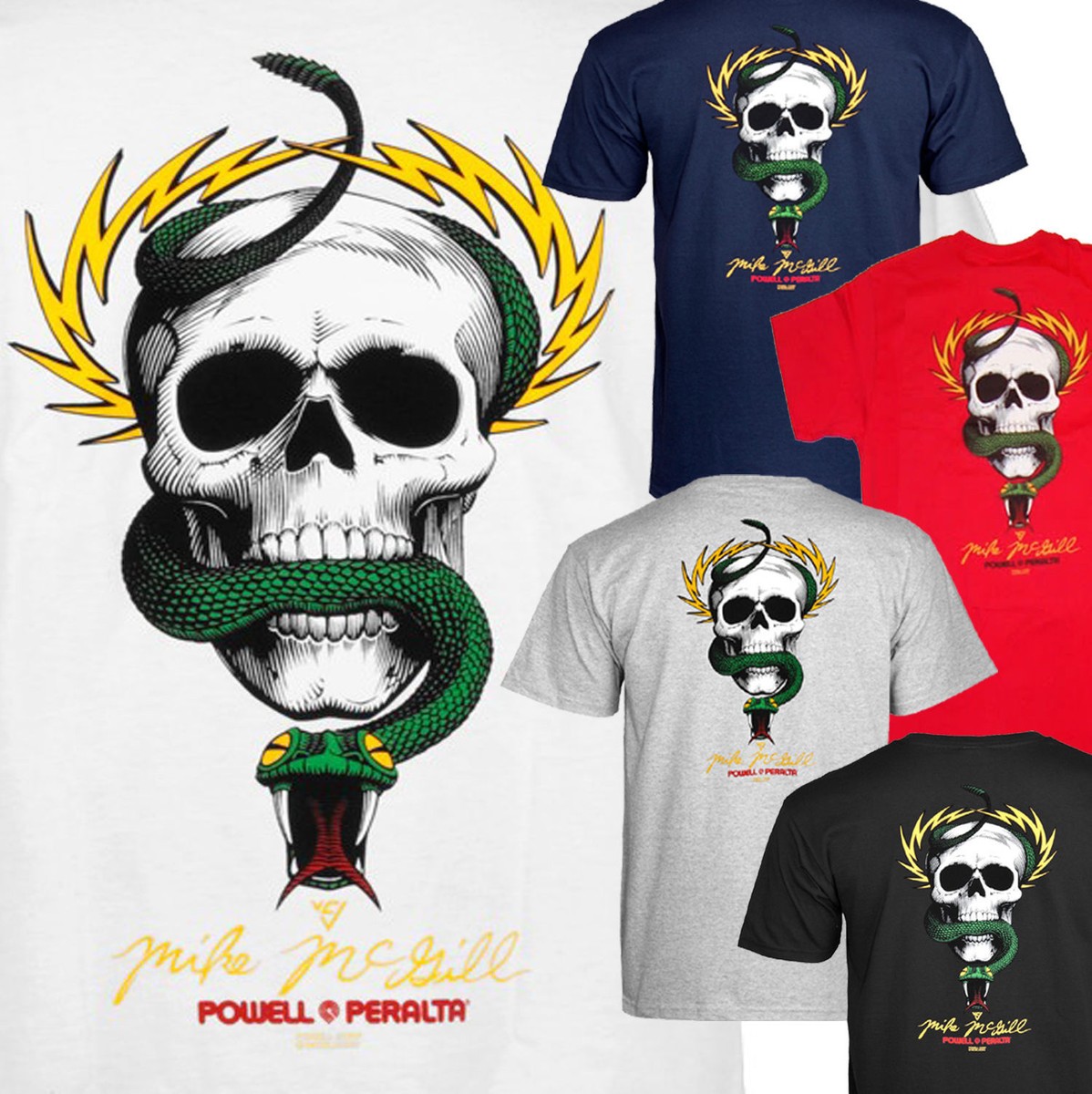 POWELL PERALTA - McGill Skull & Snake - Skateboard Tee Shirt