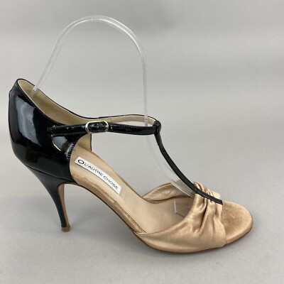 Ol'autre Selected Damen Leder Satin Mary Jane Court High Heels Schuhe 37 UK4