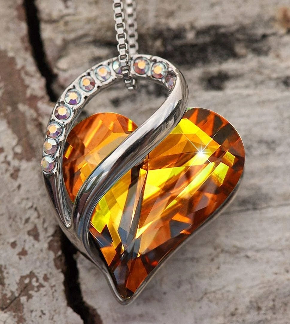 Birthstone Heart Necklace