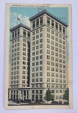 Vintage Postcard ~ Standard Oil Building Street View ~ Baltimore Maryland MD