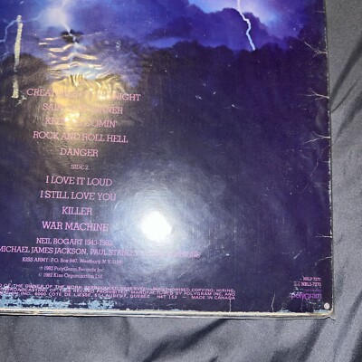 KISS, Creatures Of The Night, 12” Vinyl, First Pressing, No