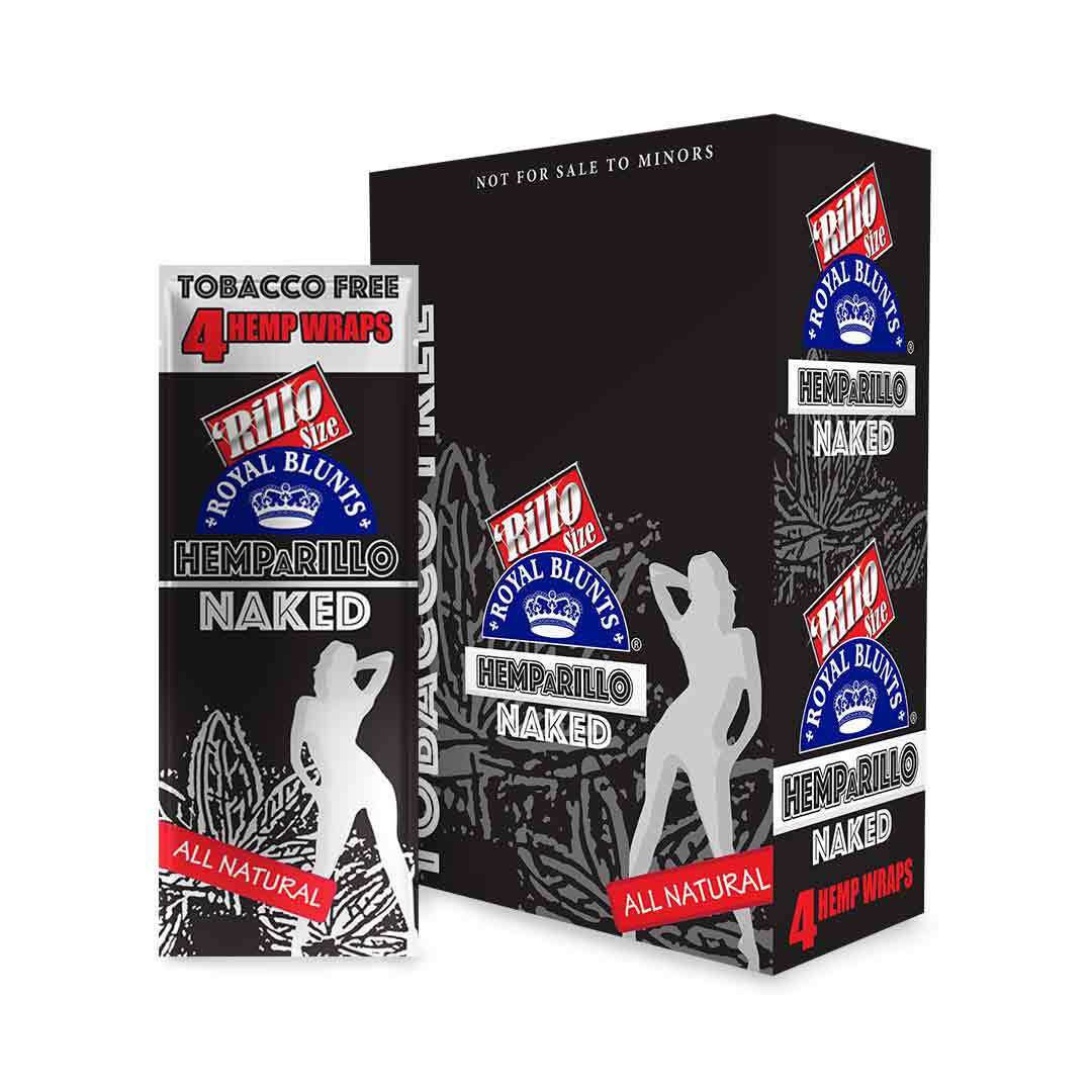 Hemparillo Naked Rillo Size - Full Box of 15 Pouches (4 Per Pouch)