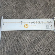 Vintage New York City Bus Subway Roll Sign Map Coney Island N Line Transit Art