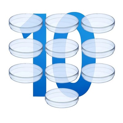 Labxcel Petri Dishes Vented Lid Sterile Polystyrene for Labs 150x15mm - 10x