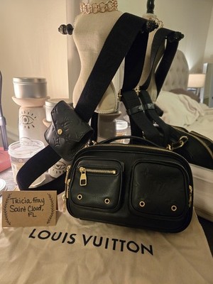 Louis Vuitton Utility Crossbody Black Leather With Black Guitar