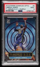 2019 Panini Donruss Optic T-Minus 3 2 1 Purple Prizm LeBron James PSA 9 MINT 9l4