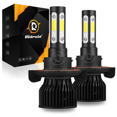 4-sides H13 9008 LED Headlight Bulbs Kit 10000LM Hi/Low Beam Super Bright White