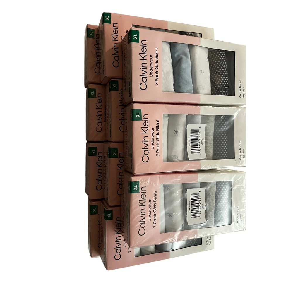 Paquete de 7 ropa interior de bikini para niñas Calvin Klein (talla XL) - NUEVA CON ETIQUETAS Foto 4 de 4