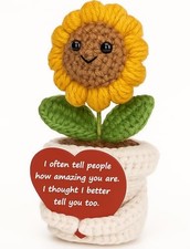 Valentine's Day Love Gifts for him her - Crochet Sunflower Positive Birthday