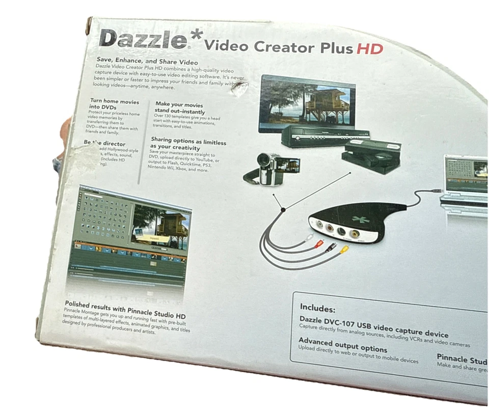 NOS SEALED Dazzle DVC-107 Video Creator Plus Pinnacle USB Video Capture Device - Image 2 of 4
