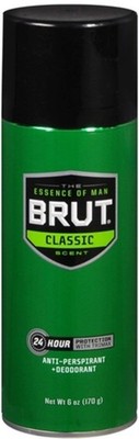 BRUT Anti-Perspirant Deodorant Spray, Classic 6 oz (Pack of 4)