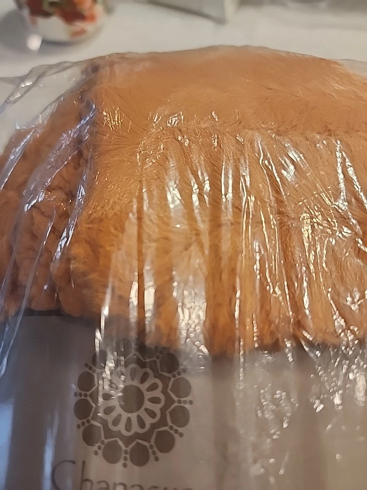 Chanasya Solid Soft Luxurious Faux Long Fur Throw Blanket Orange 60" x 70" NEW - Image 3 of 4