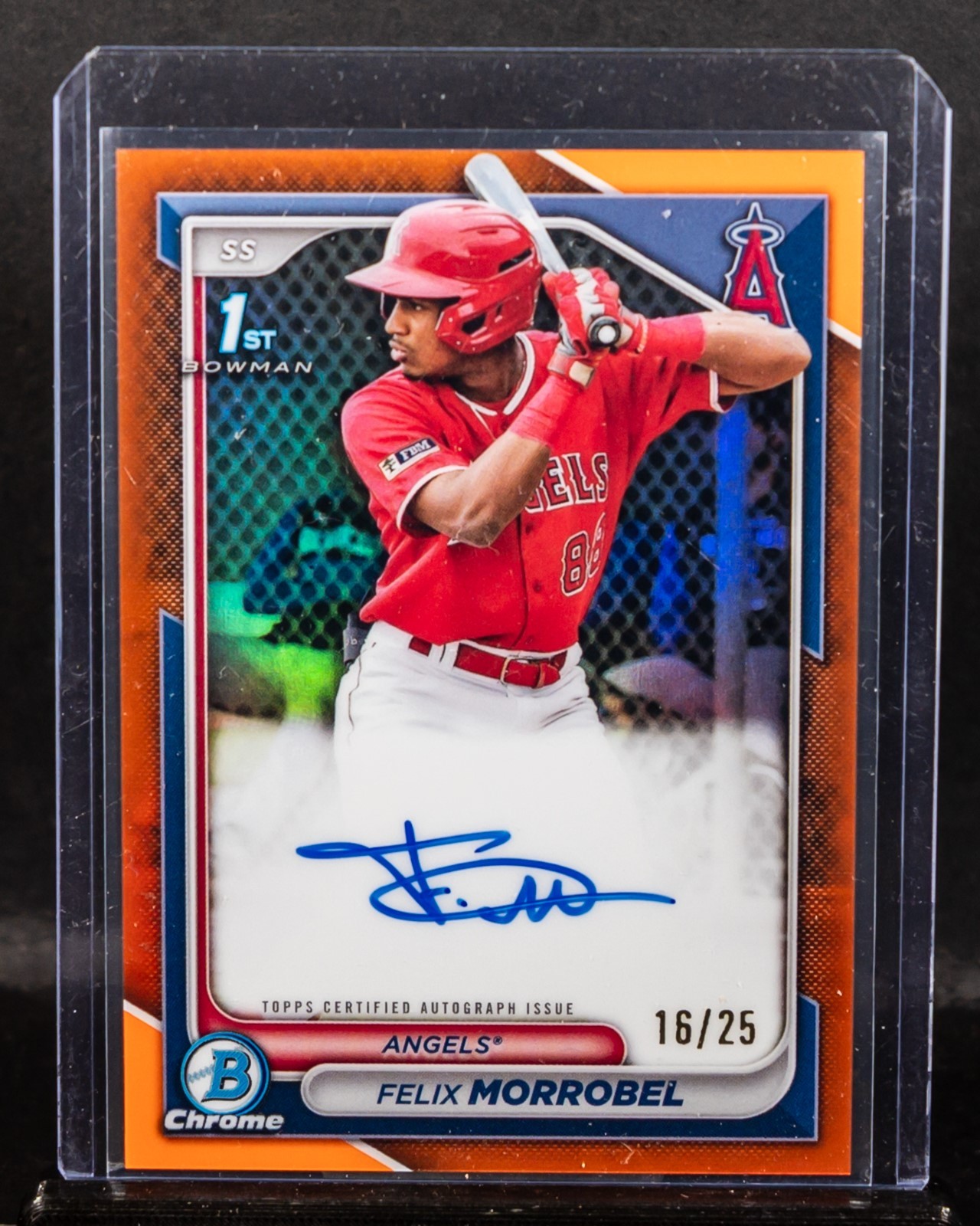 FELIX MORROBEL 2024 Bowman Chrome Orange Refractor 1st RC Auto 16/25