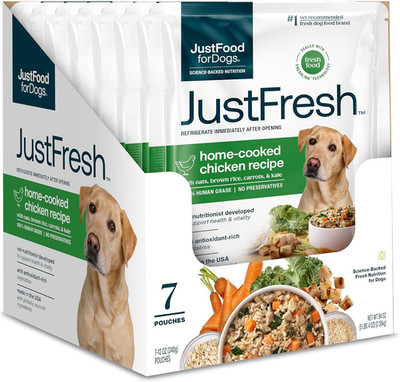 JustFoodForDogs Fresh Wet Dog Food Chicken Human Grade 7 Pack