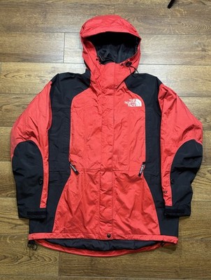 The North Face GORE-TEX Red Hooded Jacket  Woman Sz M with Black Accents Ski