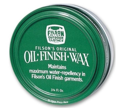 Filson Oil Finish Wax 3.75 oz Tin   Waxed Garment Reproofing & Water Repellent