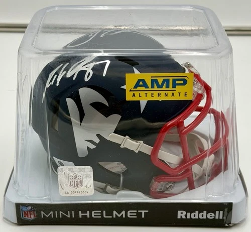 Rob Gronkowski & Julian Edelman Signed New England Patriots Mini Helmet GA COA