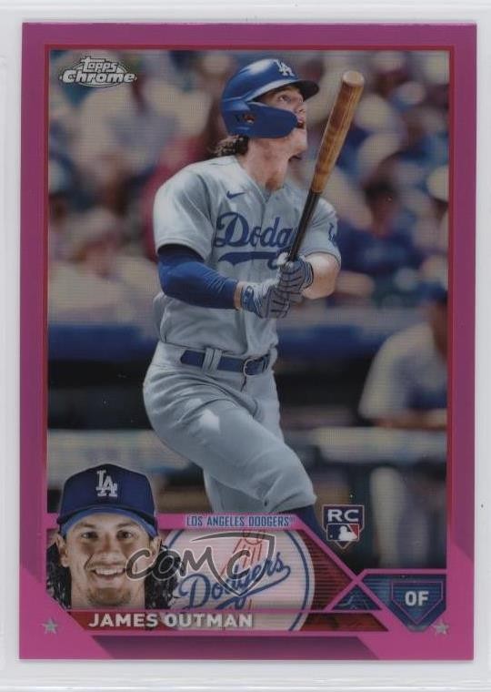 2023 Topps Chrome Pink Refractor James Outman #81 07cc