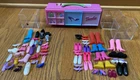 Vintage Barbie Tara Doll Accessory Travel Carrying Case Shoes Boots Heels Lot 78